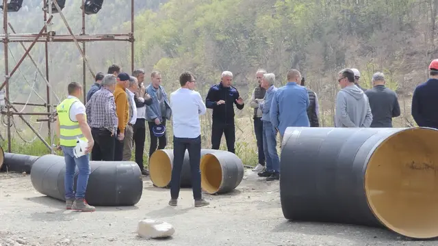 Arilje – Goran Puzović obišao radove na izgradnji brane Svračkovo / Foto: RINA
