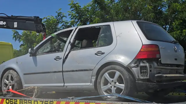 Novi Sad – automobil u kanalu nakon nesreće u naselju Klisa – Foto: Printscreen
