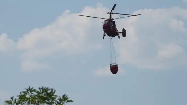 Požar kod Ušća, u gašenju učestvuje i helikopter - Foto: Jovan Nikolić / RINA
