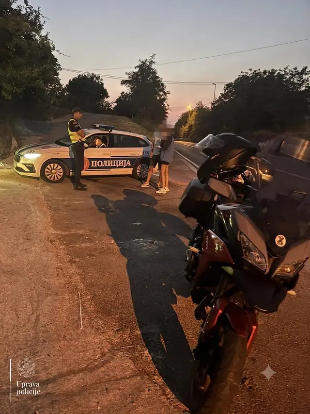 Ulcinj – kontrola saobraćaja dronom – Foto Uprava policije Crne Gore