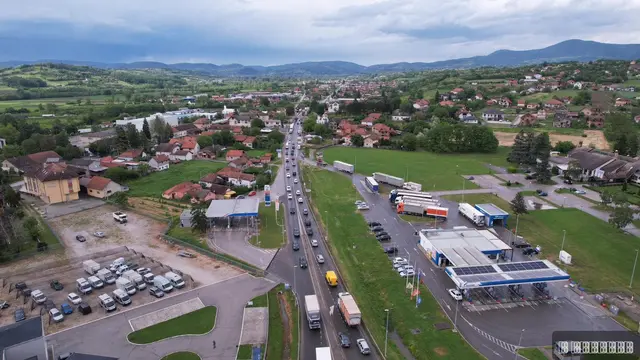 Saobraćajni kolaps u Preljini kod Čačka / Foto: RINA