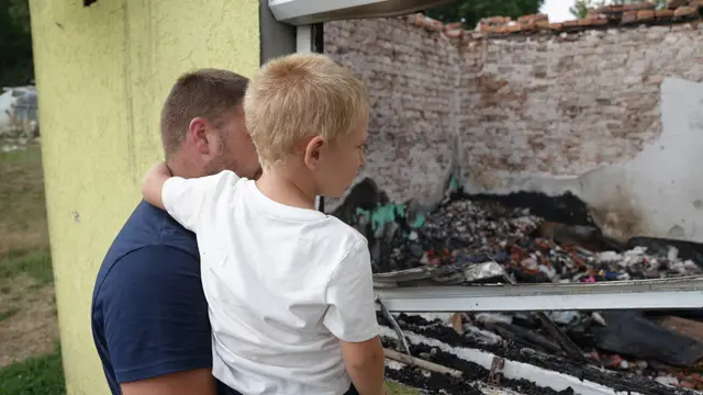 Gornji Milanovac – Sinoševići – požar na porodičnoj kući – Foto: Jovan Nikolić / RINA