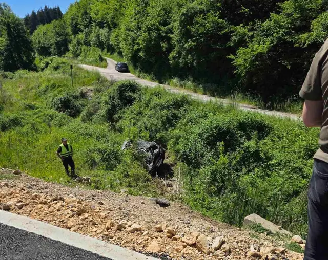 Mesto nesreće kod Bijelog Polja, foto: Služba zaštite i spašavanja Bijelo Polje